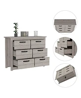 Bellingham 6-Drawer Dresser Light Gray