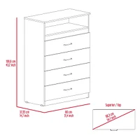 Cassville 4-Drawer 1-Shelf Dresser Black Wengue