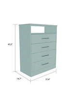 Cassville 4-Drawer 1-Shelf Dresser White