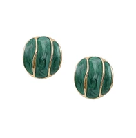 Sohi Women's Enamel Stud Earrings