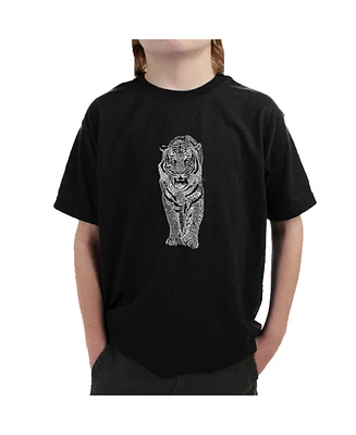 La Pop Art Boys Word T-shirt - Tiger