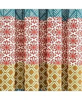 Lush Decor Bohemian Stripe Window Curtain Panels