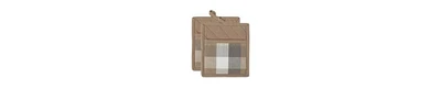 Design Imports Tri-Color Check Collection Kitchen, Potholder Set, Stone, 2 Piece