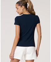 Rebody Active Women's Essentials Fitted Short Sleeve Top