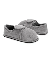 Muk Luks Men's Softones By Unisex Adjustable Velour Slipper, Grey