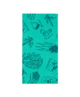 Design Imports Fridge Liner Collection Non-Adhesive, Cut to Fit, 12x24", Aqua Market, 6 Piece