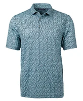 Cutter Buck Pike Magnolia Print Stretch Men's Polo Shirt