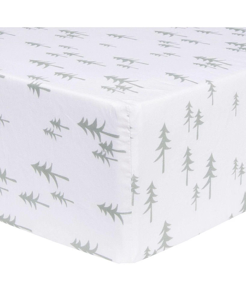 Trend Lab Pine Trees Fitted Crib Sheet