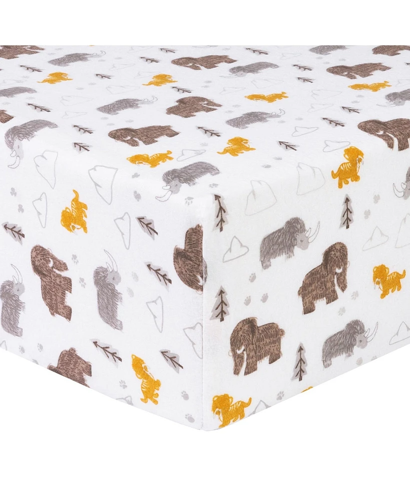 Trend Lab Woolly Friends Deluxe Flannel Fitted Crib Sheet by