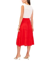 Vince Camuto Women's Solid-Color Tiered Pull-On Skirt