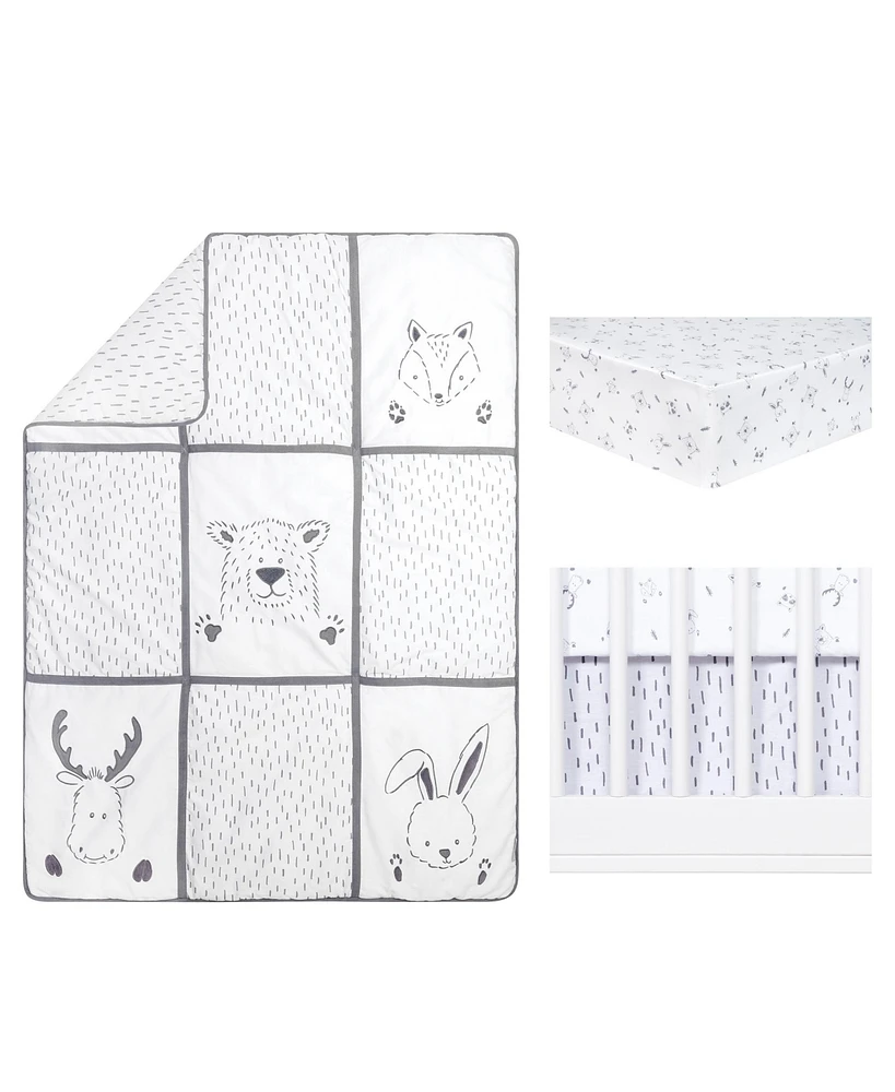 Trend Lab Peek-a-Boo Forest 3 Piece Crib Bedding Set