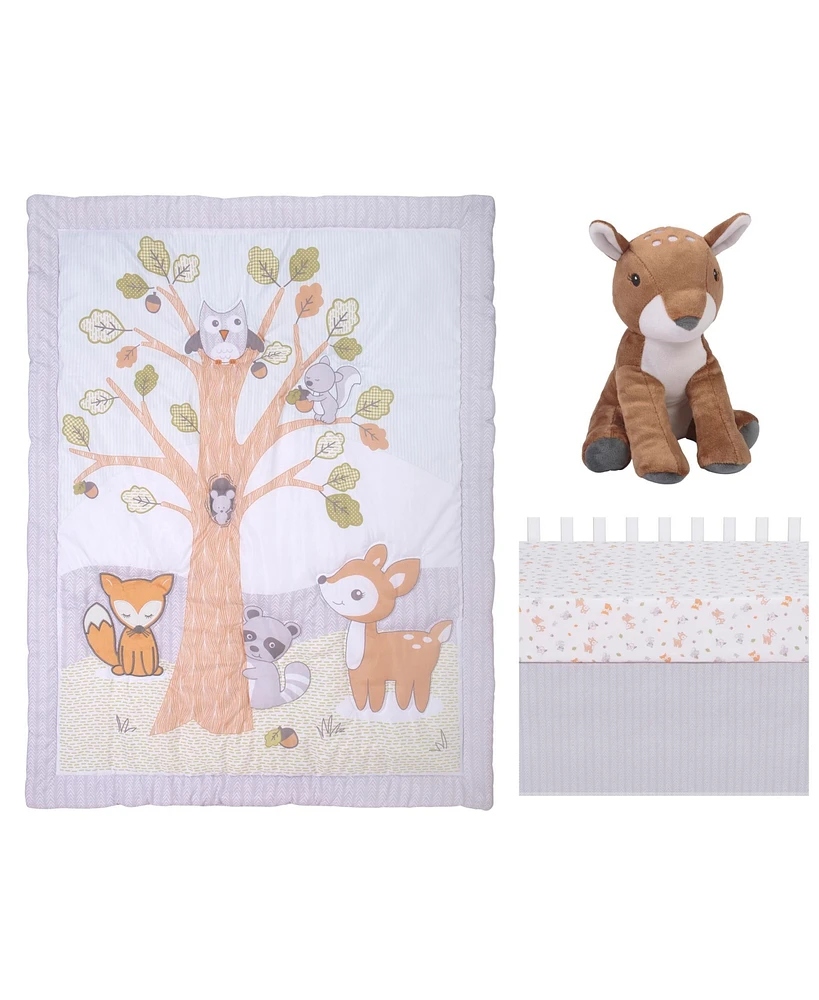 Sammy & Lou Friendly Forest 4 Piece Crib Bedding Cset