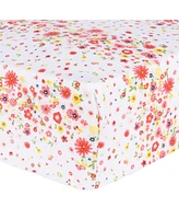 Sammy & Lou Floral Sprinkles 2-Pack Microfiber Fitted Crib Sheet Set by