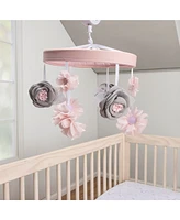 Sammy & Lou Pink Floral Musical Crib Baby Mobile by