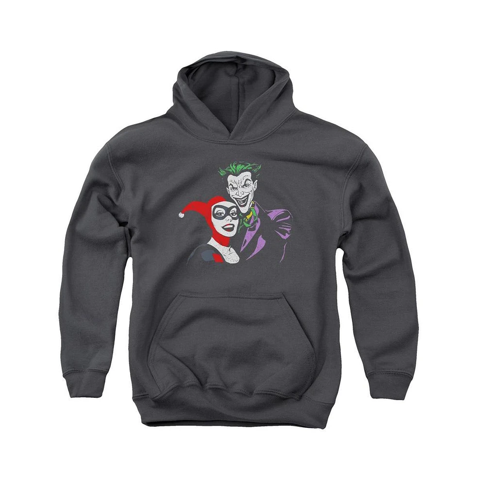 Batman Boys Youth Joker & Harley Pull Over Hoodie / Hooded Sweatshirt