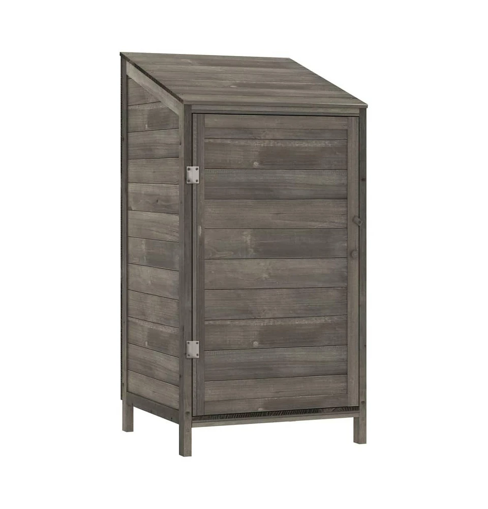 vidaXL Garden Shed Anthracite 21.7"x20.5"x44.1" Solid Wood Fir