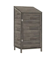 vidaXL Garden Shed Anthracite 21.7"x20.5"x44.1" Solid Wood Fir