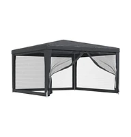 vidaXL Party Tent with 4 Mesh Sidewalls Anthracite 13.1'x13.1' Hdpe