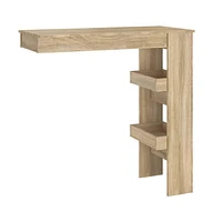 vidaXL Wall Bar Table Sonoma Oak 40.2"x17.7"x40.7" Engineered Wood