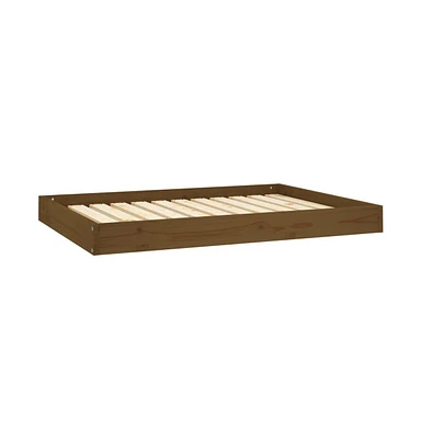 vidaXL Dog Bed Honey Brown 40"x29.1"x3.5" Solid Wood Pine