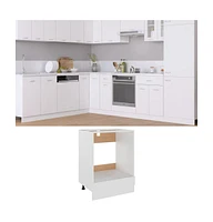 vidaXL Oven Cabinet White 23.6"x18.1"x32.1" Engineered Wood