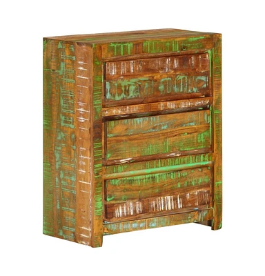 vidaXL Drawer Cabinet Multicolor 23.6"x13"x29.5" Solid Wood Reclaimed