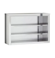 vidaXL Kitchen Wall Cabinet with Shelves Stainless Steel