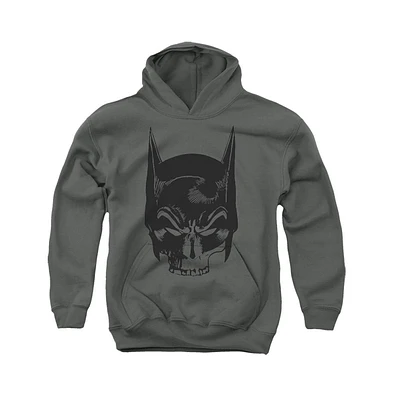 Batman Boys Youth Skull On Pull Over Hoodie / Hooded Sweatshirt