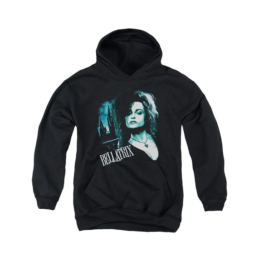 Harry Potter Boys Youth Bellatrix Closeup Pull Over Hoodie / Hooded Sweatshirt