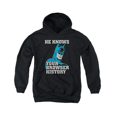 Batman Boys Youth Knows Pull Over Hoodie / Hooded Sweatshirt