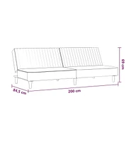 vidaXL 2-Seater Sofa Bed Dark Gray Velvet