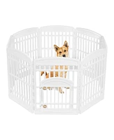 Iris Usa 8-Panel 34-inch Exercise Pet Playpen with Door, White