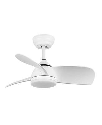 Streamdale Furniture 28 In Integrated Led Ceiling Fan Lighting With White Abs Blade