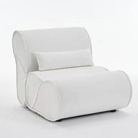 Comfortable Velvet Recliner with Waist Pack Padding