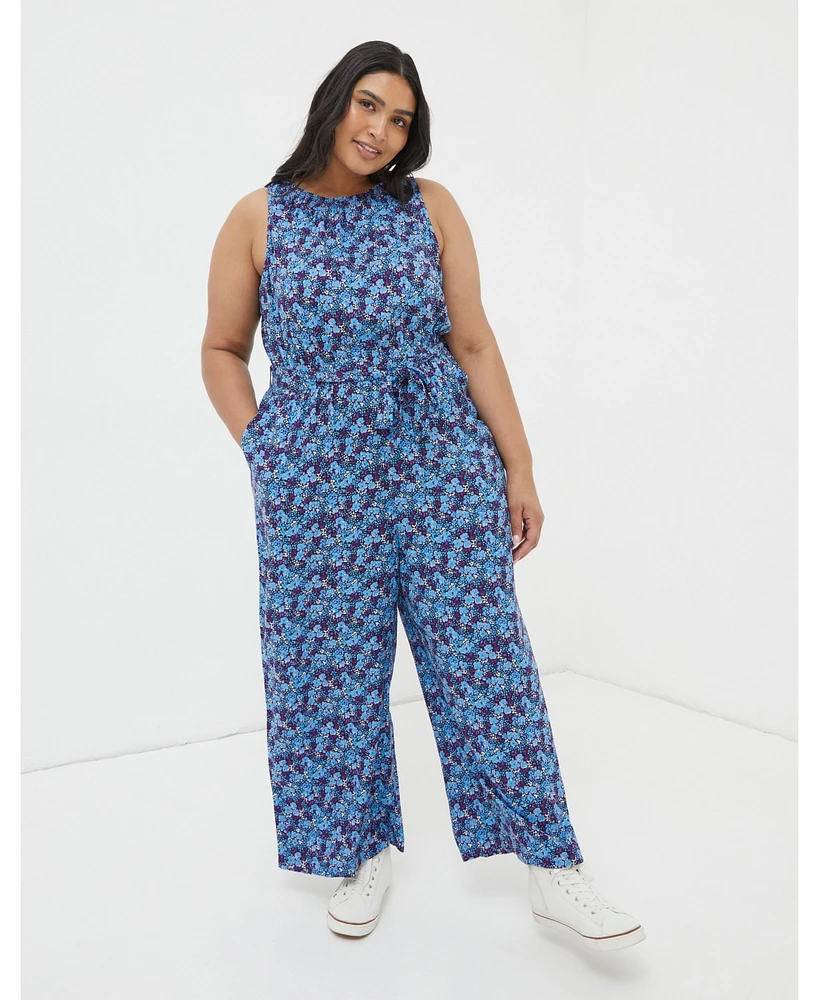 FatFace Plus Haylie Ink Floral Jumpsuit