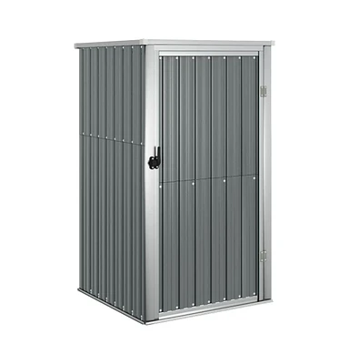 vidaXL Garden Tool Shed 34.6"x35"x63.4" Galvanized Steel