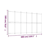 vidaXL 6-Panel Room Divider Black 118.1"x70.9" Fabric