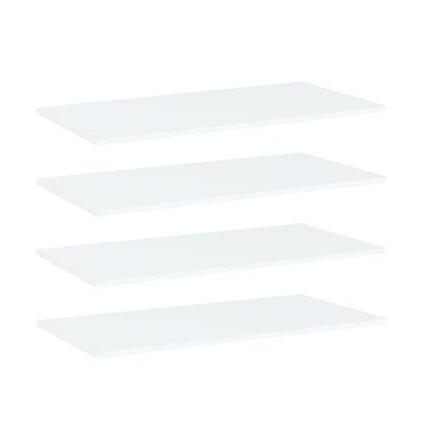 vidaXL Bookshelf Boards 4 pcs White 31.5"x15.7"x0.6" Engineered Wood