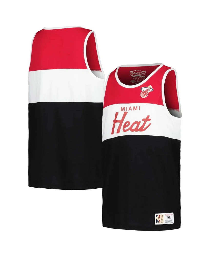 Mitchell & Ness Big Boys and Girls Red/Black Miami Heat Hardwood Classics Special Script Tank Top