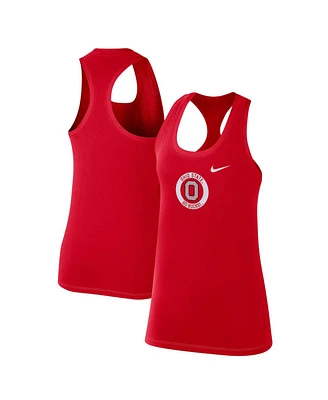 Nike Women's Scarlet Ohio State Buckeyes Modern Circle Racerback Tank Top