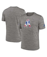 Nike Men's Heather Charcoal New England Patriots 2023 Sideline Alternate Logo Performance T-Shirt