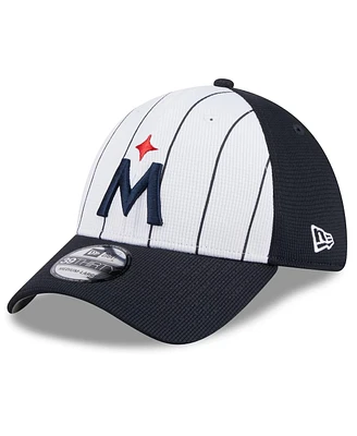 New Era Men's White Minnesota Twins 2024 Batting Practice 39THIRTY Flex Hat