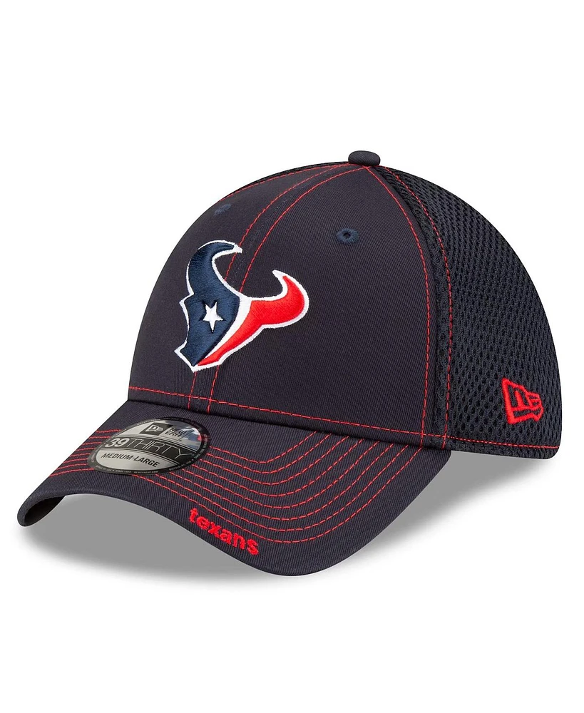 New Era Men's Navy Houston Texans Neo 39THIRTY Flex Hat