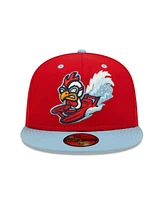 New Era Men's Red Tri-City Dust Devils Light Blue Theme Night 59FIFTY Fitted Hat