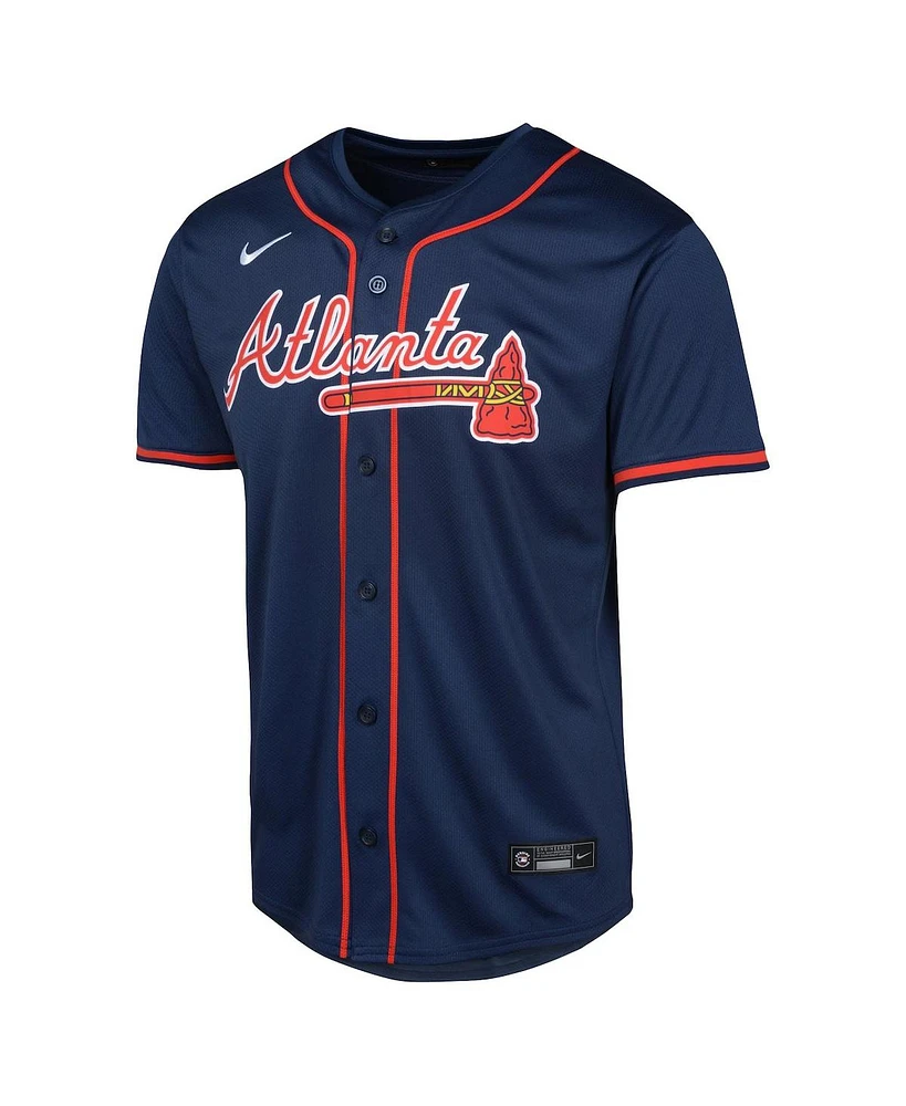 Nike Big Boys and Girls Navy Atlanta Braves Alternate Limited Jersey