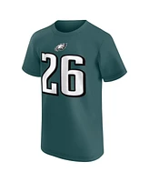 Nike Big Boys and Girls Saquon Barkley Midnight Green Philadelphia Eagles Player Name Number T-Shirt