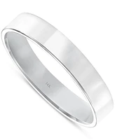 Flat Profile Comfort Fit Wedding Band 14k Gold