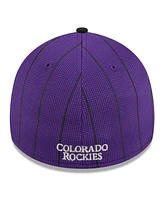 New Era Men's Purple Colorado Rockies 2024 Batting Practice 39THIRTY Flex Hat