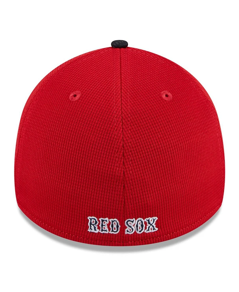 New Era Men's Red Boston Sox 2024 Batting Practice 39THIRTY Flex Hat