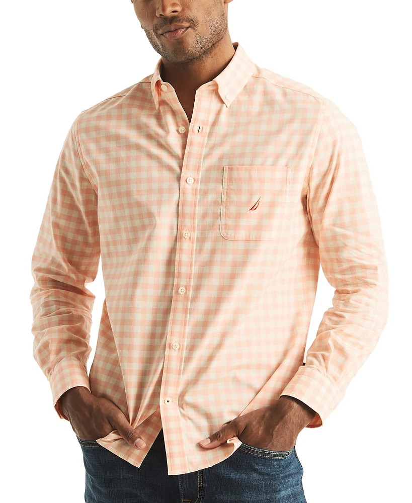 Nautica Men's Classic-Fit Stretch Button-Down Check Shirt